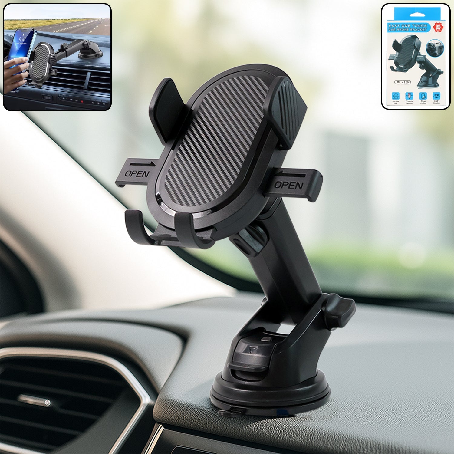 Adjustable Car Mobile Holder - (1 Pc)