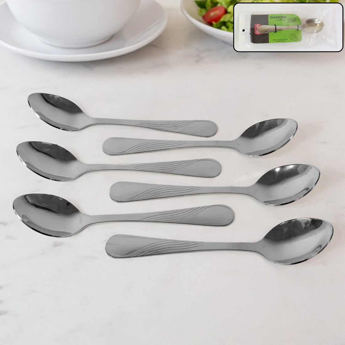 Supermom Diamond Stainless Steel Dining Spoon (6 Pc / Set)
