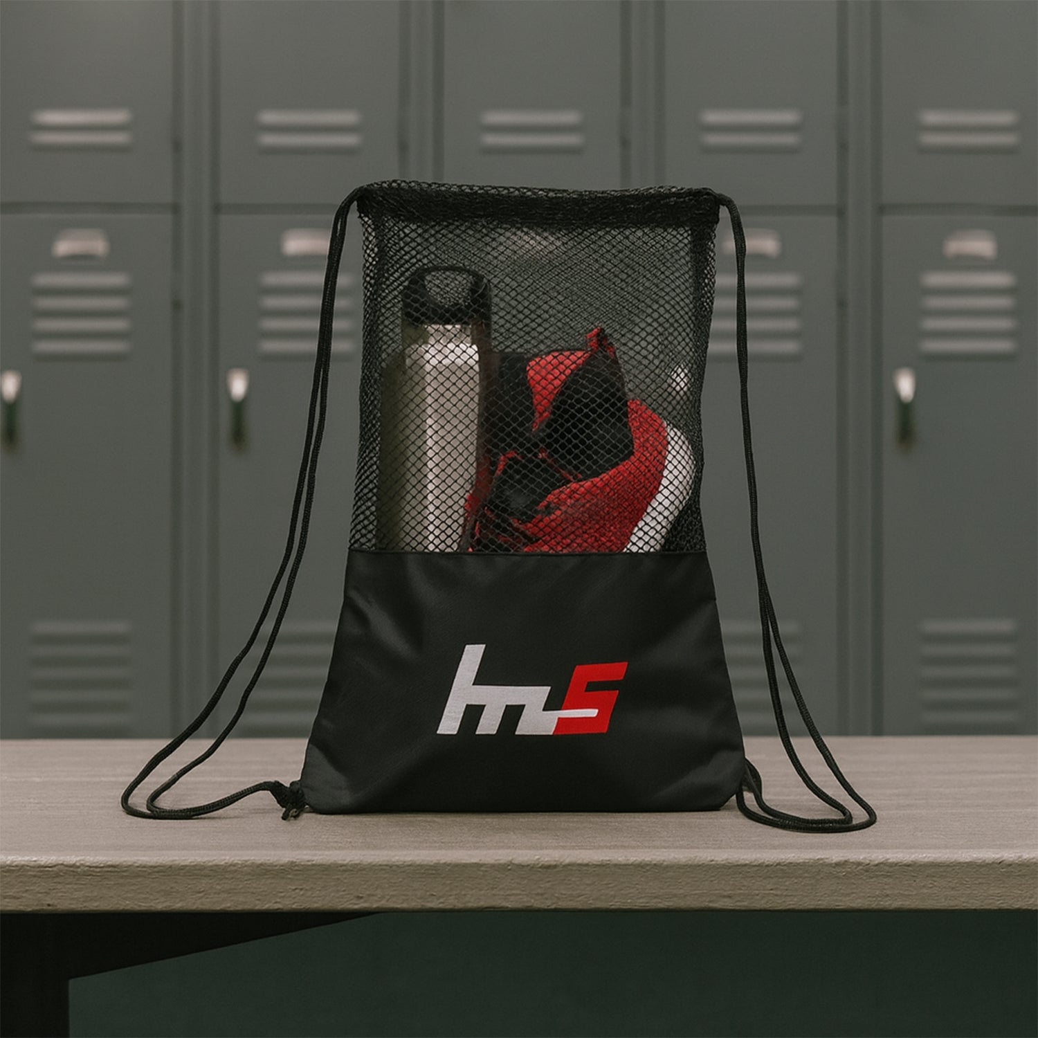 Mesh Drawstring Gym Sack – Breathable Sports Backpack (1 Pc)