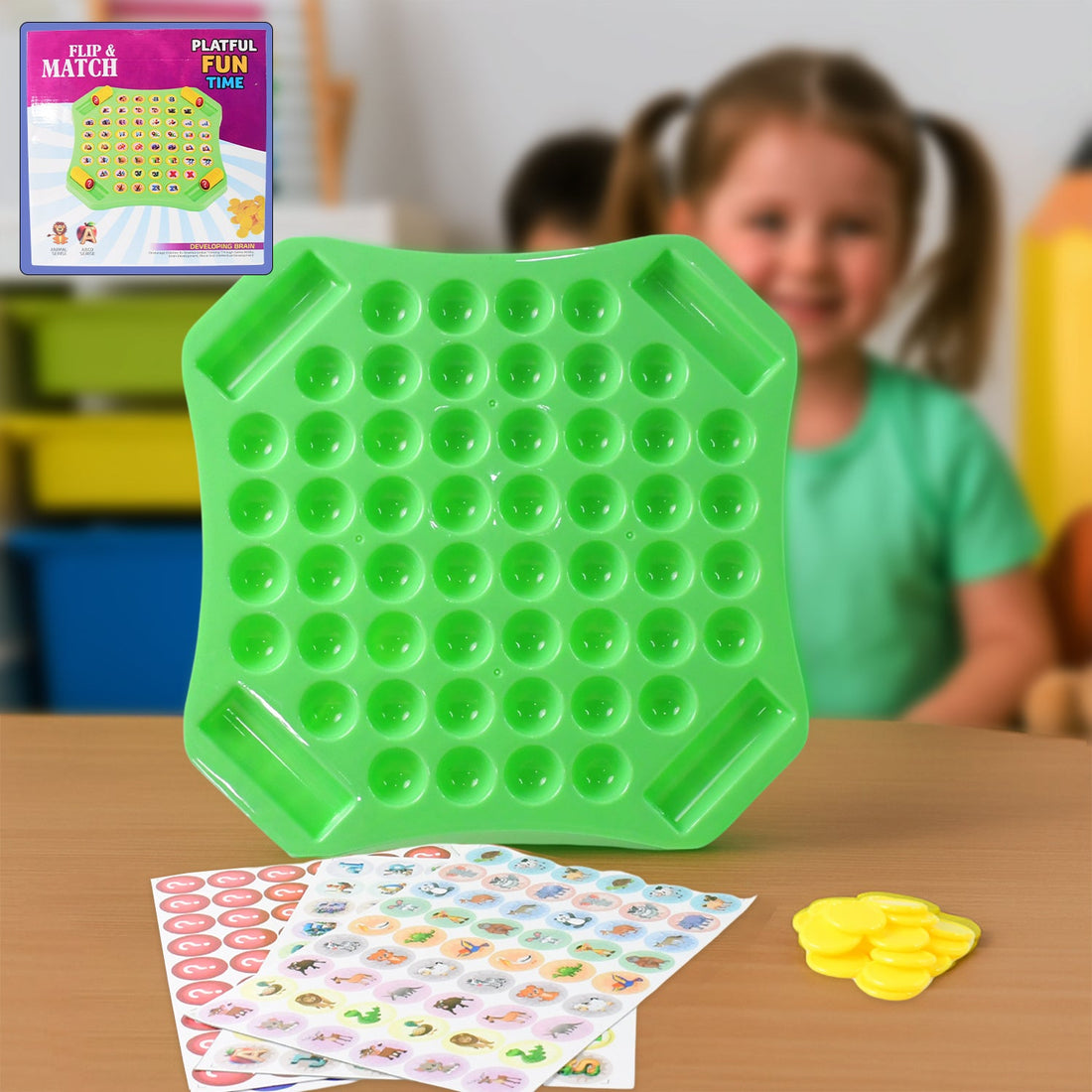Flip & Match Educational Puzzle Game Toy (1 Set)