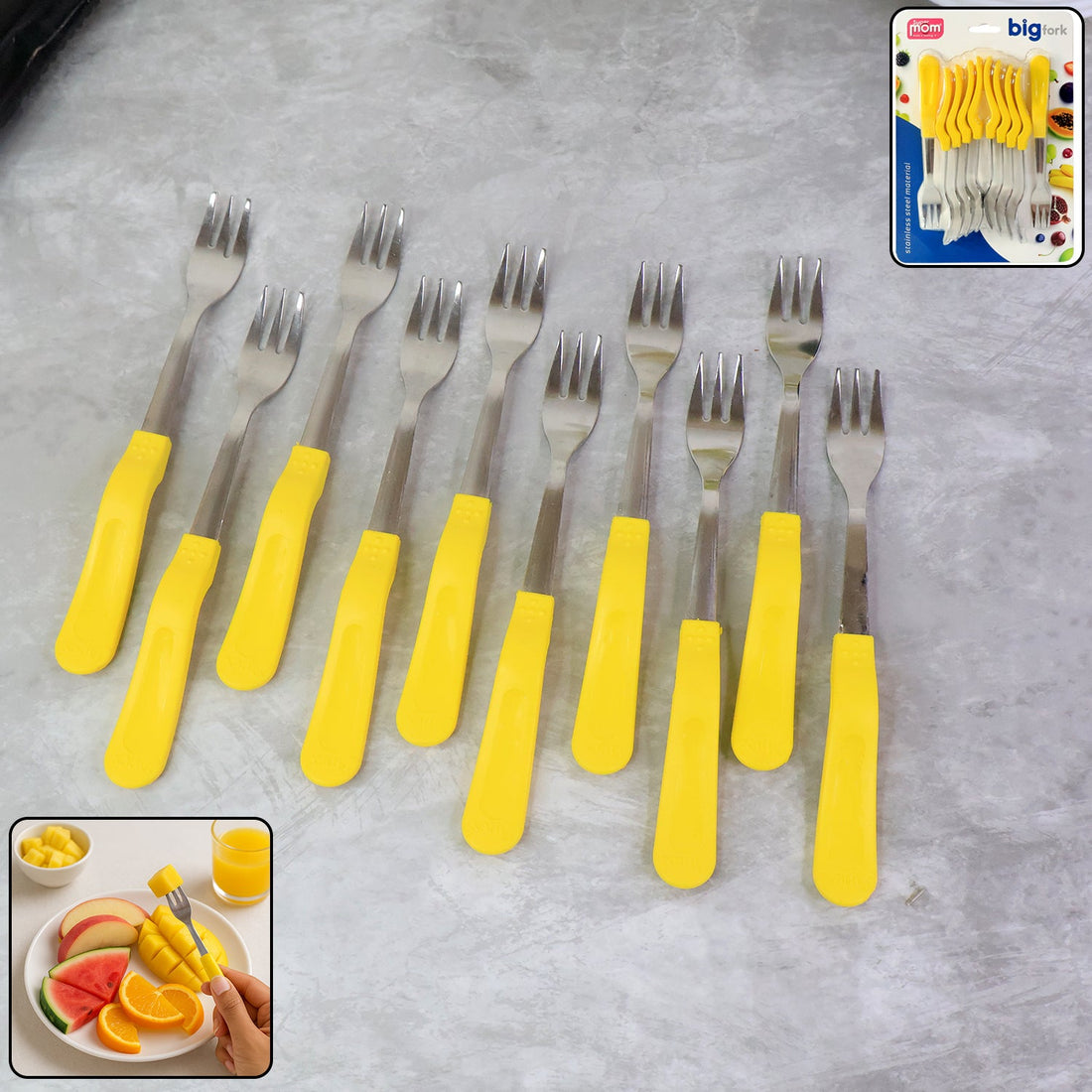 Supermom Premium Stainless Steel Big Fork (10 Pc / Set)
