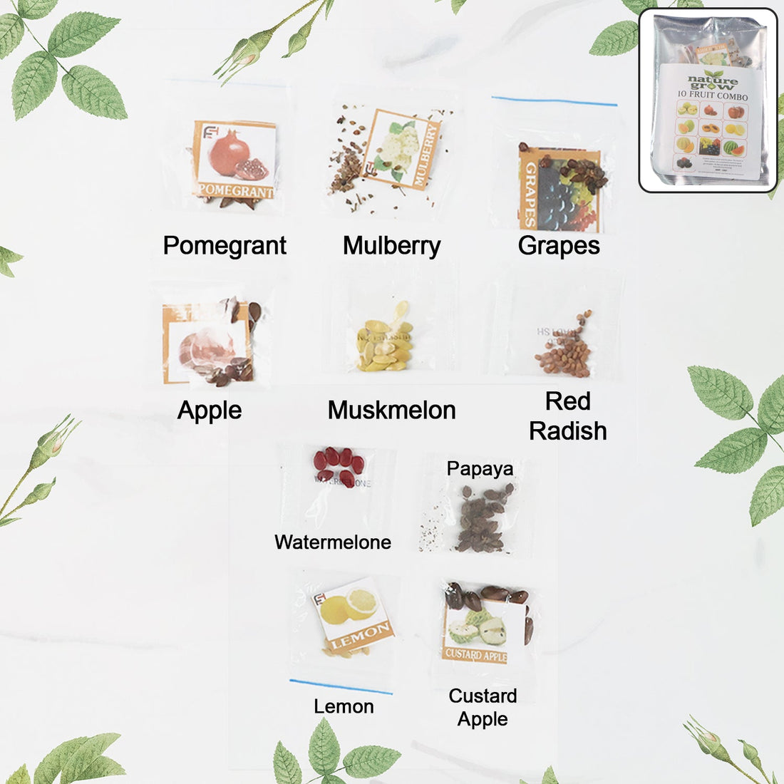 Fruit Seeds Combo Pack - (10 Pc / Set)