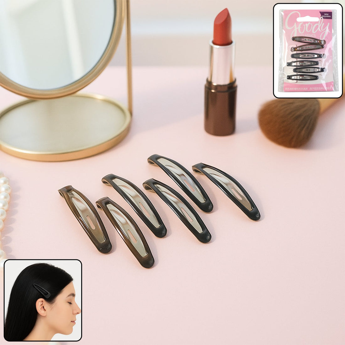 Hair Clips for Women & Girls - (6 Pc / Set)