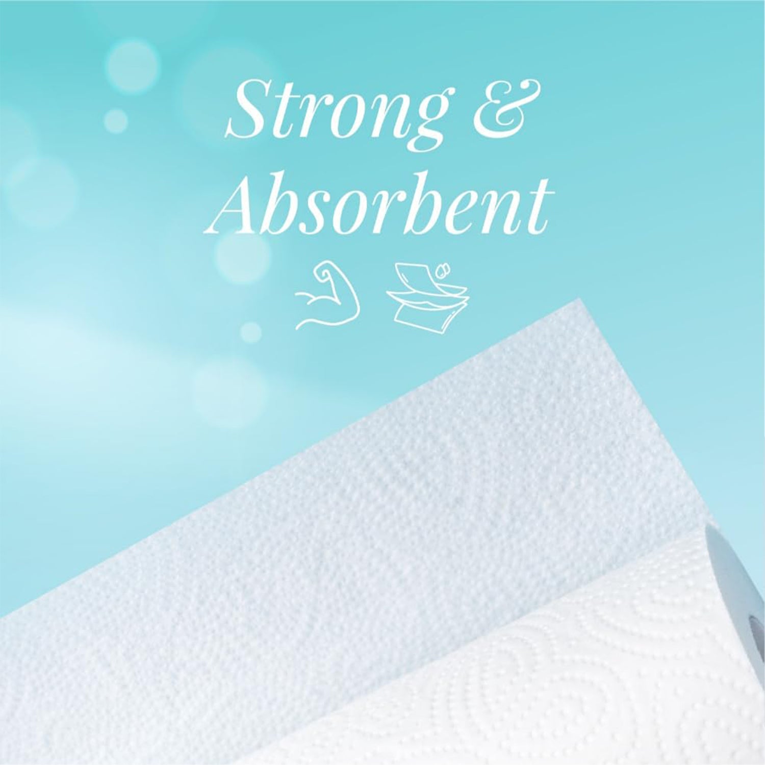 Freshee Super-Absorbent Kitchen Roll 4-in-1 Paper Towels (4 Rolls × 60 Sheets = 240 Sheets)