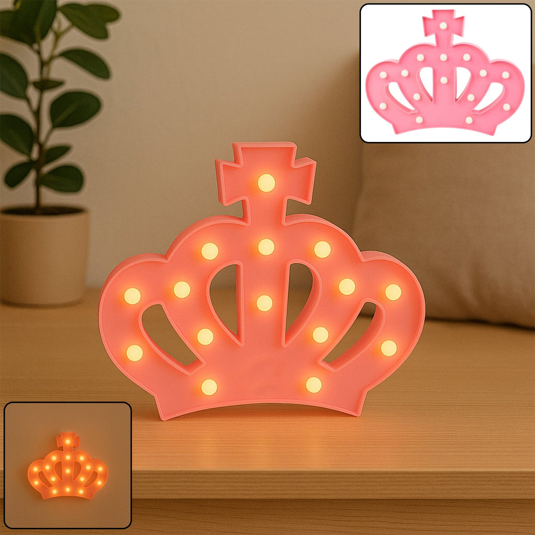 Crown Shape LED Decorative Night Light (1 Pc)