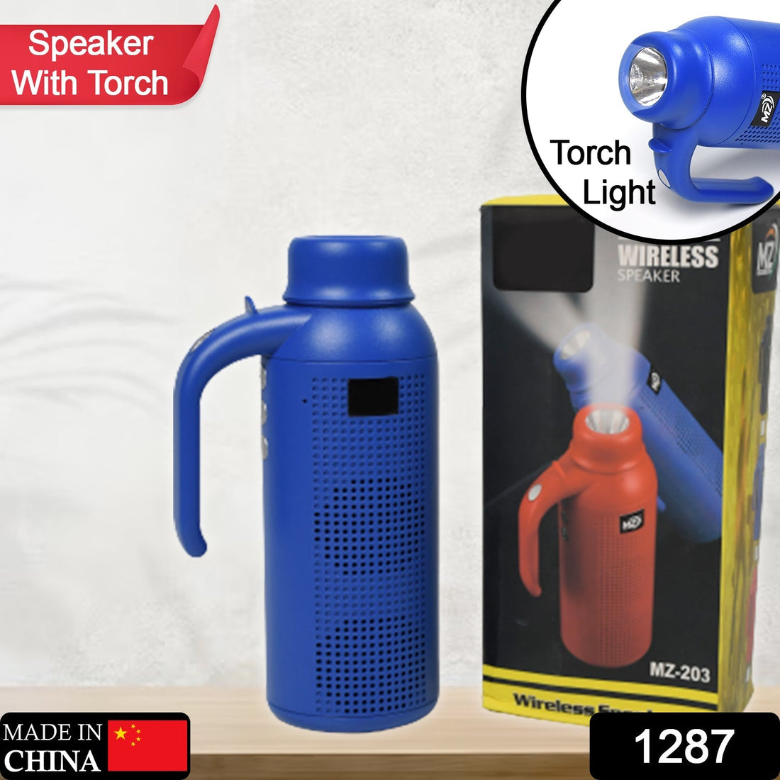 Bluetooth speaker with torch light