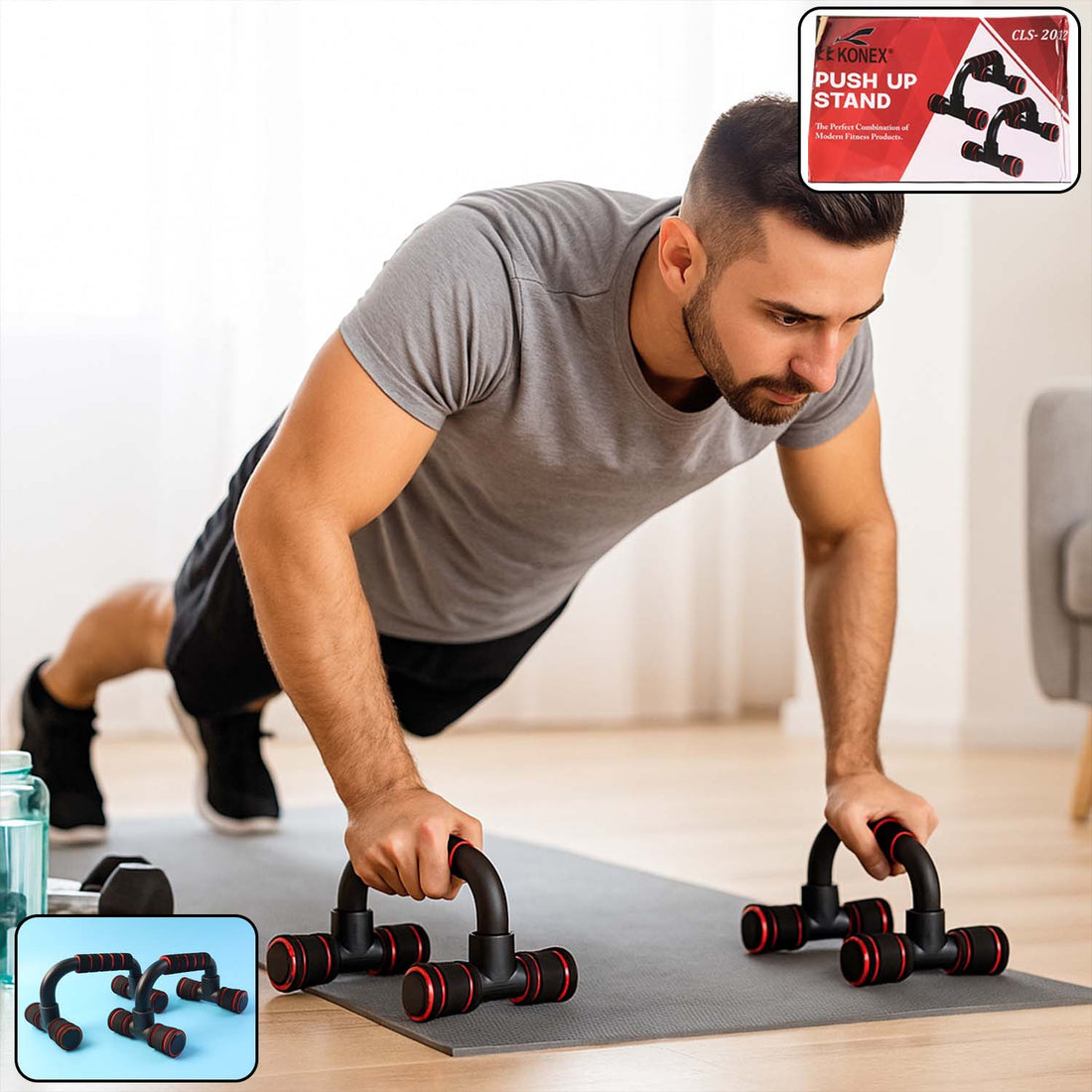Heavy-Duty Push-Up Bars Stand for Home Workout