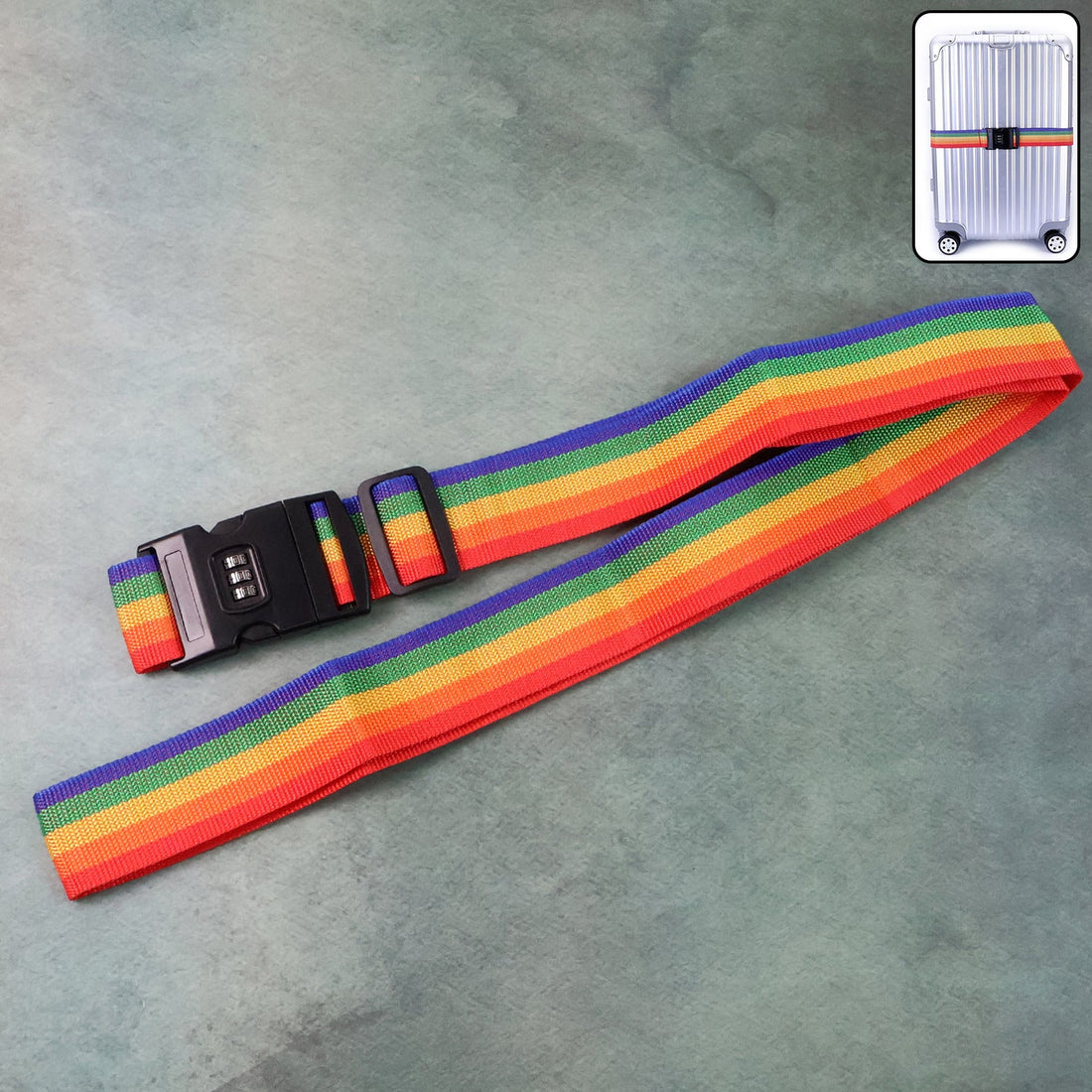 Heavy-Duty Rainbow Webbing with 3-Digit Code Lock