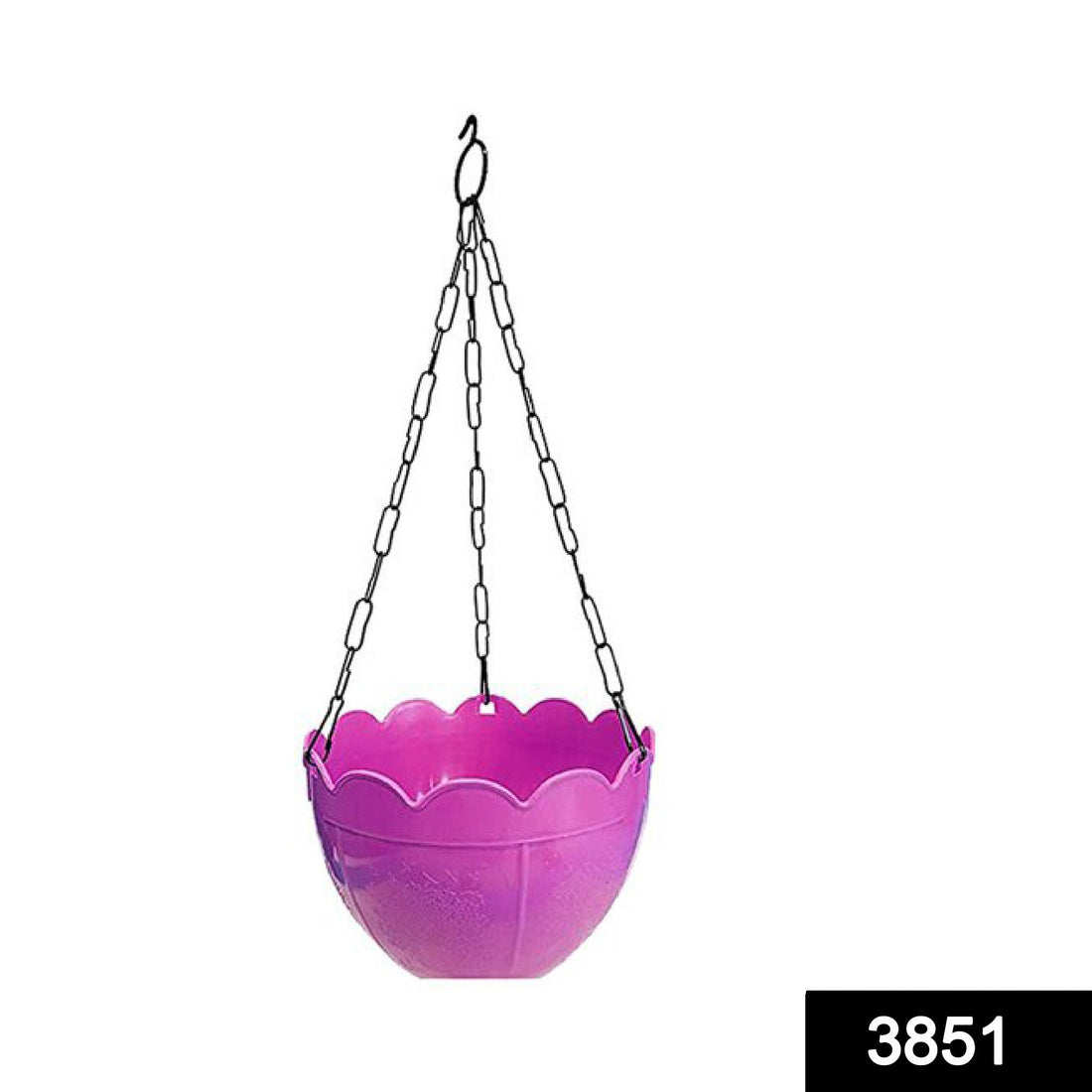 Flower pot with hanging chain