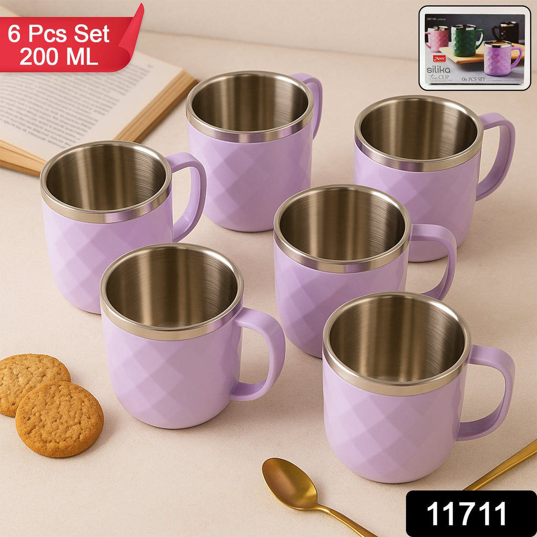 Apex Silika Approx 200 ml Tea Cup (6 Pc)
