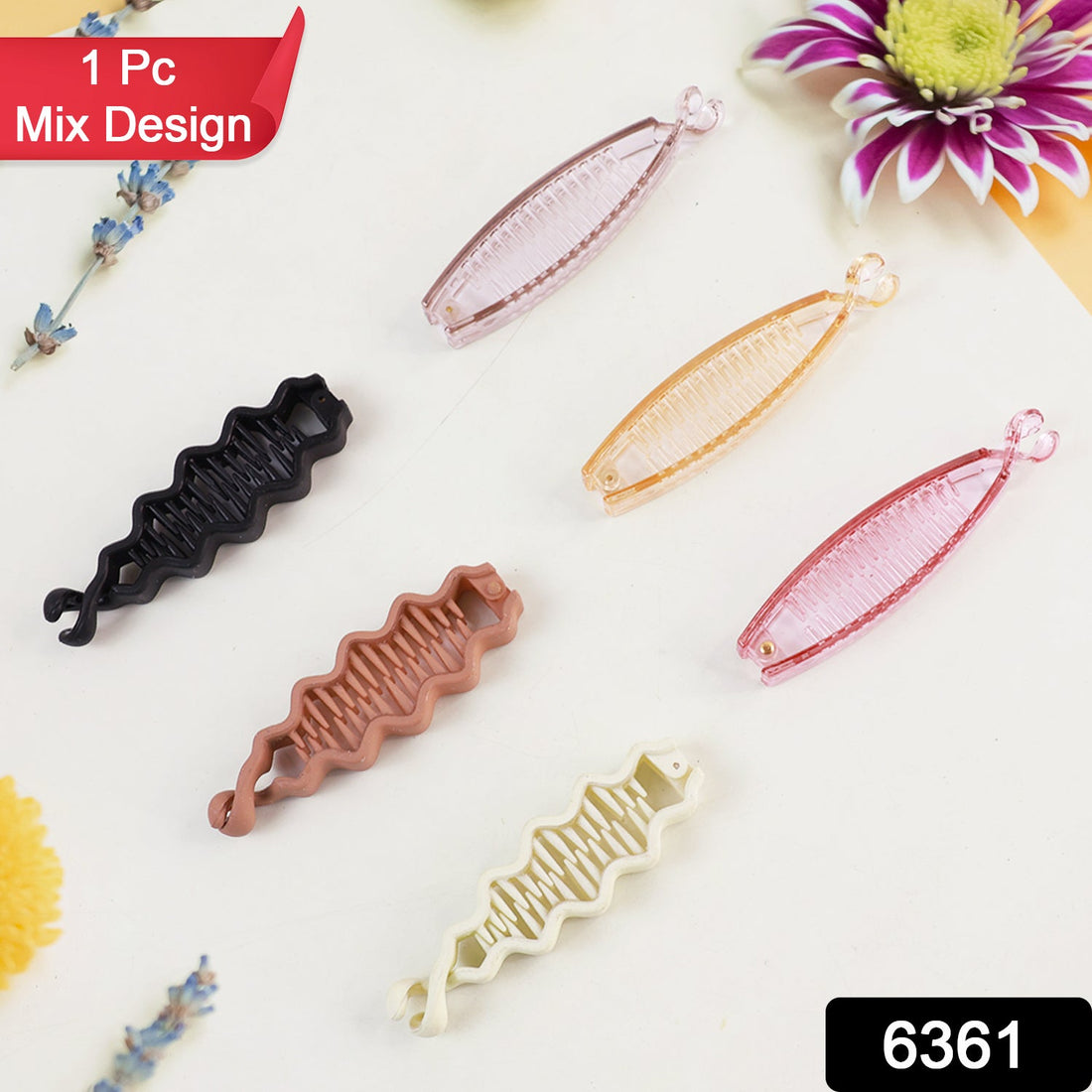 Plastic Hair Claw Clips Strong Clips (1 Pc / Mix Color), Hair accessories
