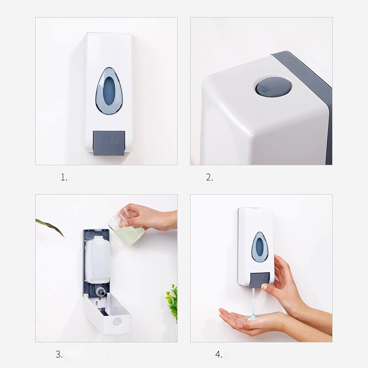 Wall Mounted Liquid Soap Dispenser (1 Pc)