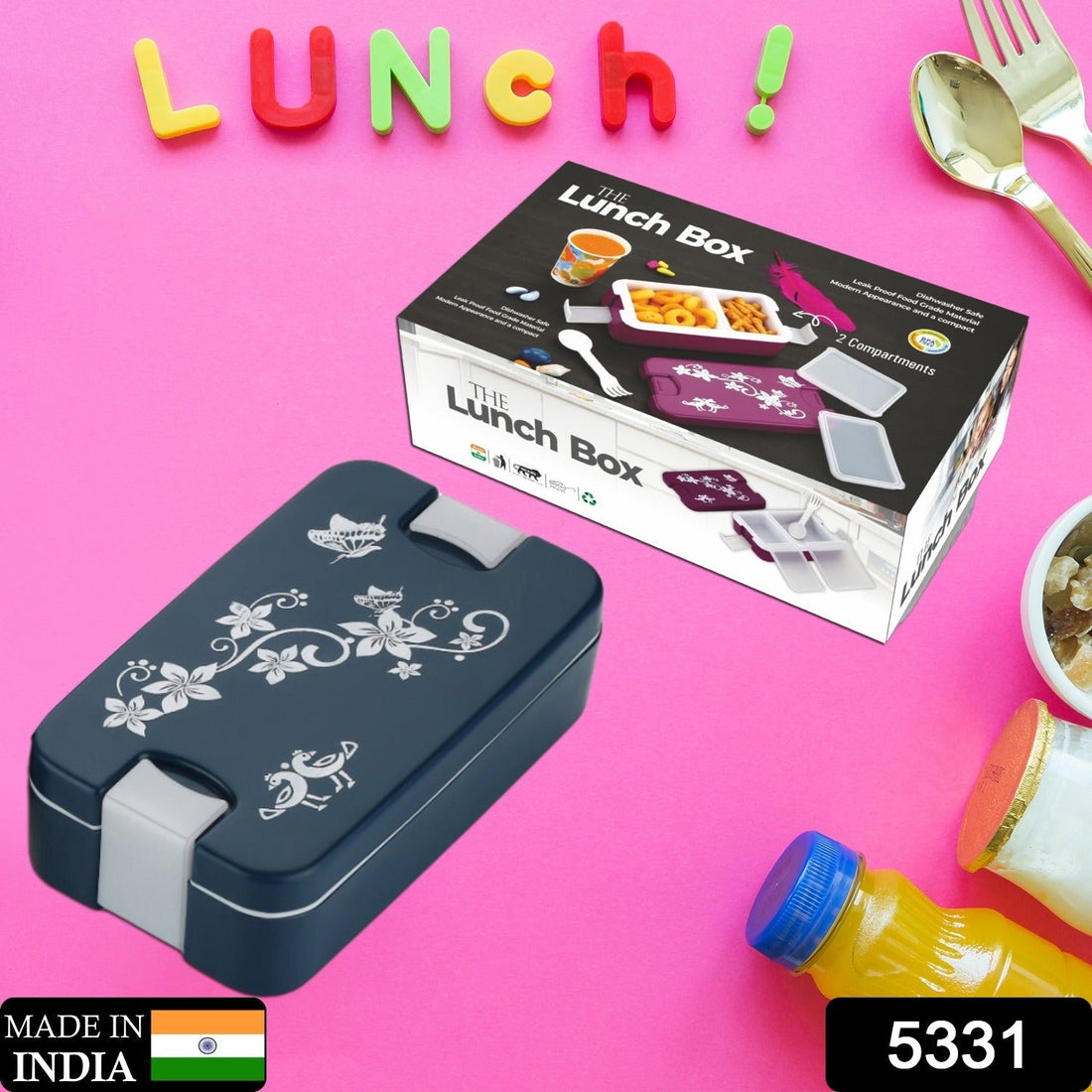 Lunch box with flower design
