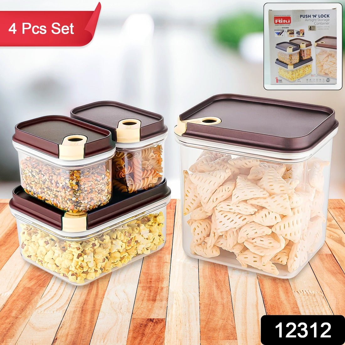 Ritu Push 'N' Lock Food Jar Set