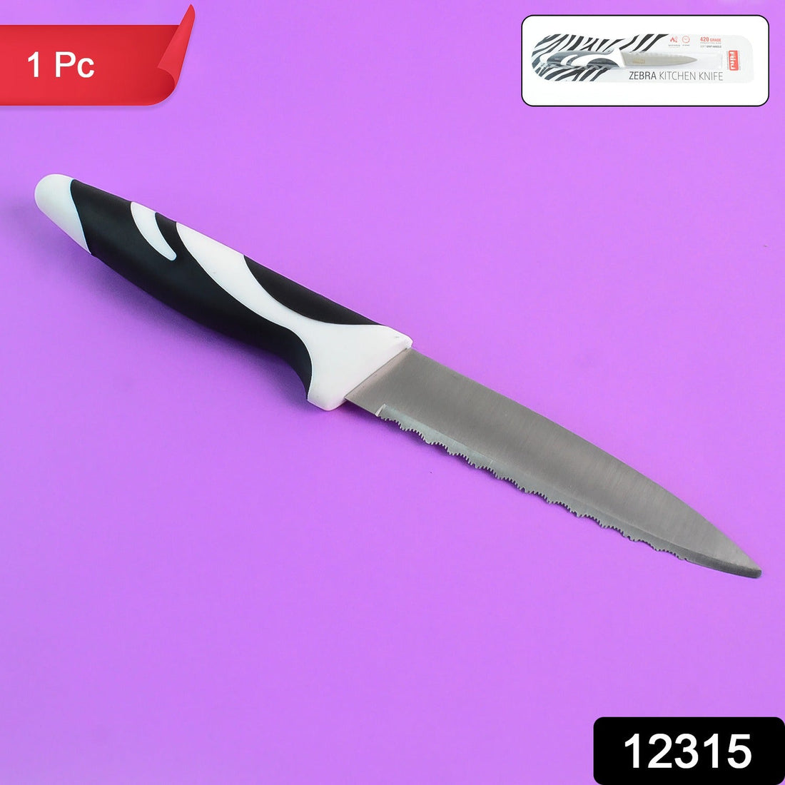 Ritu Zebra Serrated Kitchen Knife