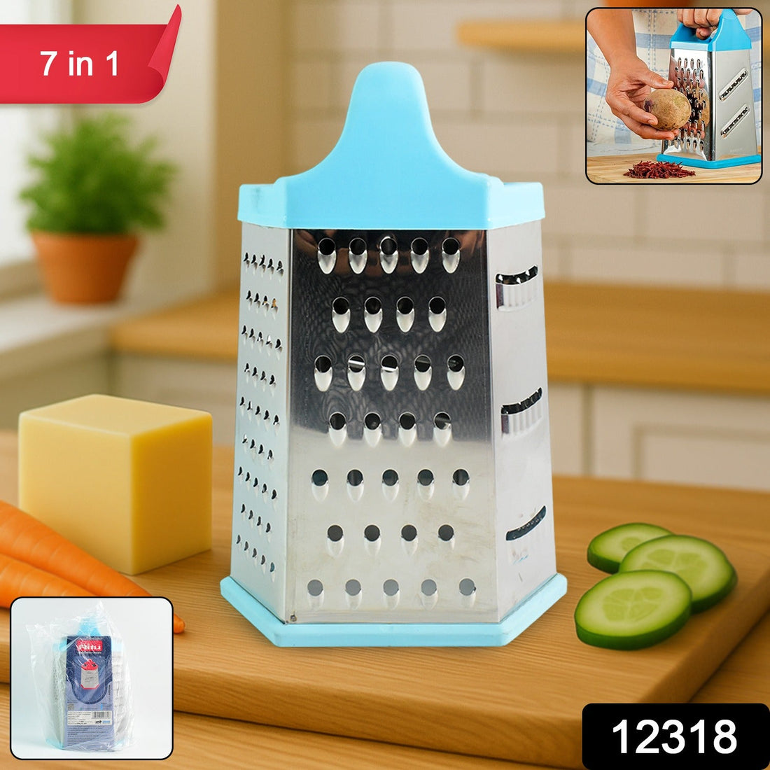 Ritu 7-in-1 Steel Grater – Hexa Design