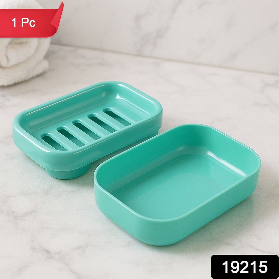 Premium Quality Rectangular Aqua Green Plastic Soap Case