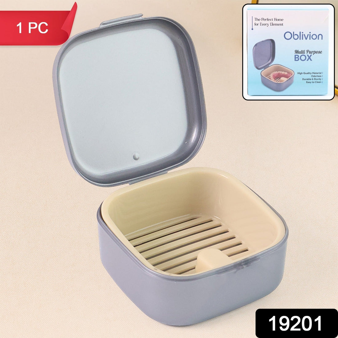 Oblivion Teeth Storage Box with Lid and Inner Tray