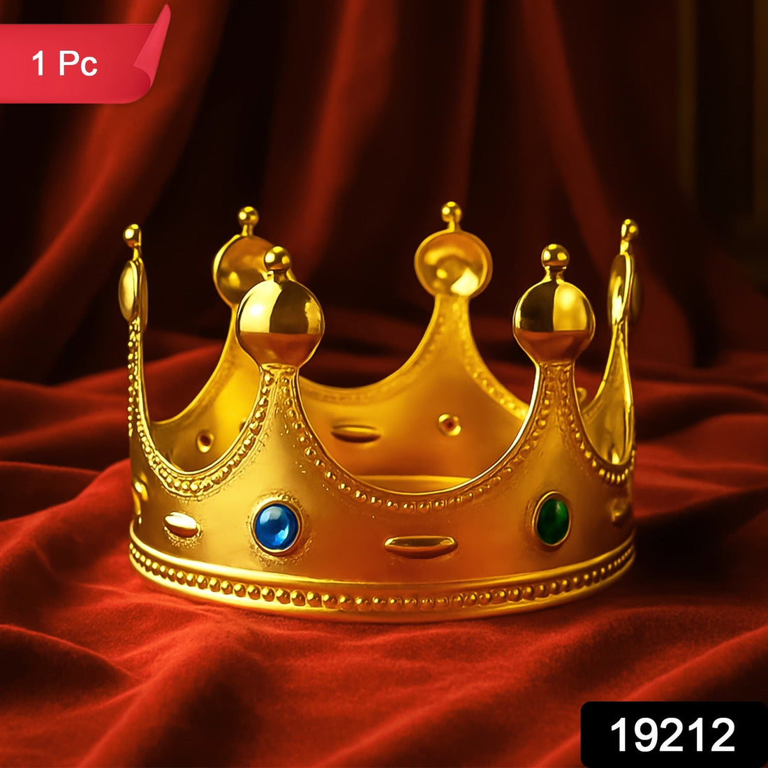 Royal Crown with Colored Gems (1 Pc / Mix Color)