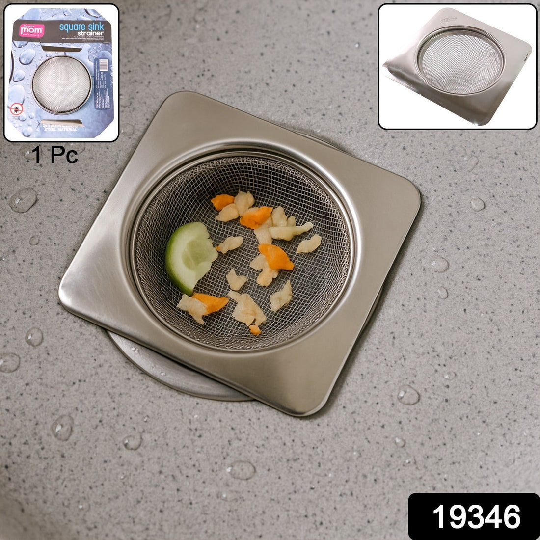 Stainless Steel Square Sink Strainer 