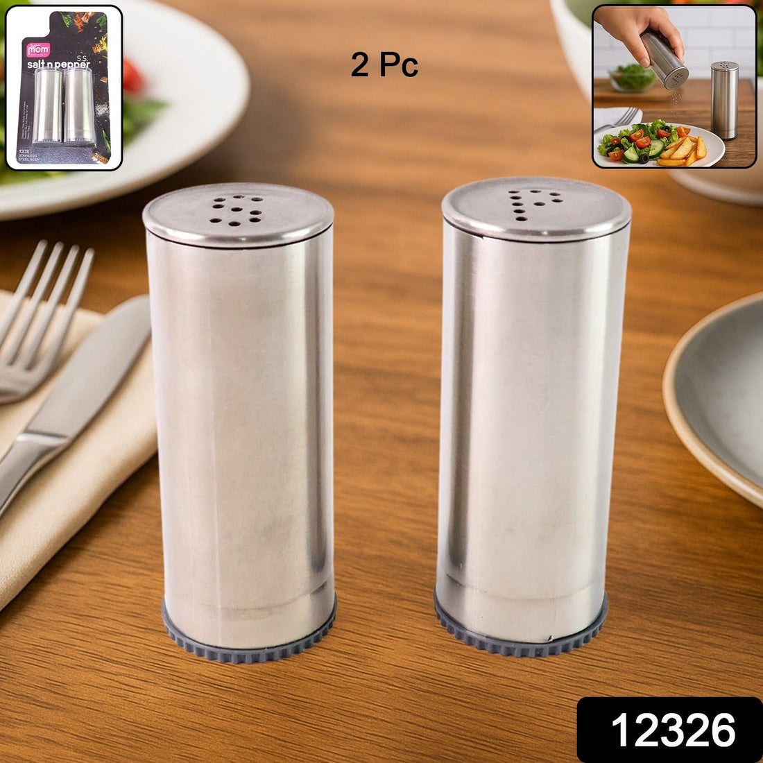 Stainless Steel Salt and Pepper Shaker Set