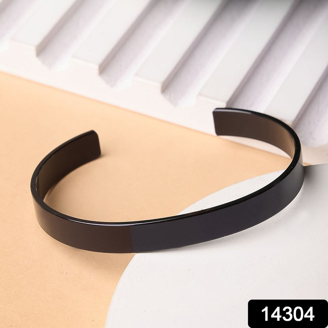 Stylish Black-Plated Stainless-Steel kada (1 Pc)