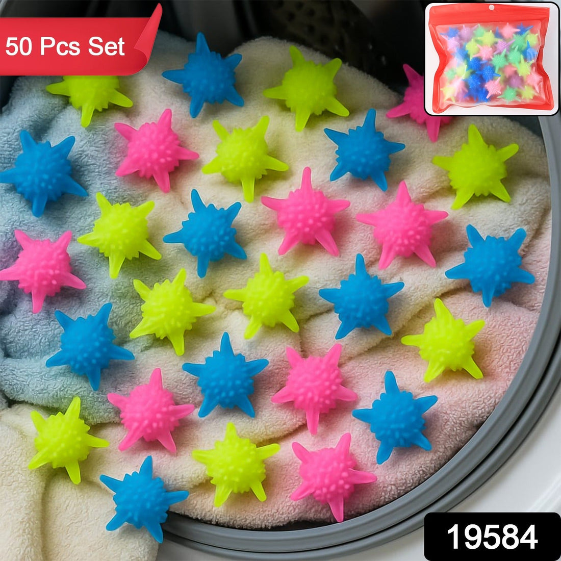 Reusable Laundry Washing Balls (mix Color / 50 Pcs Set)