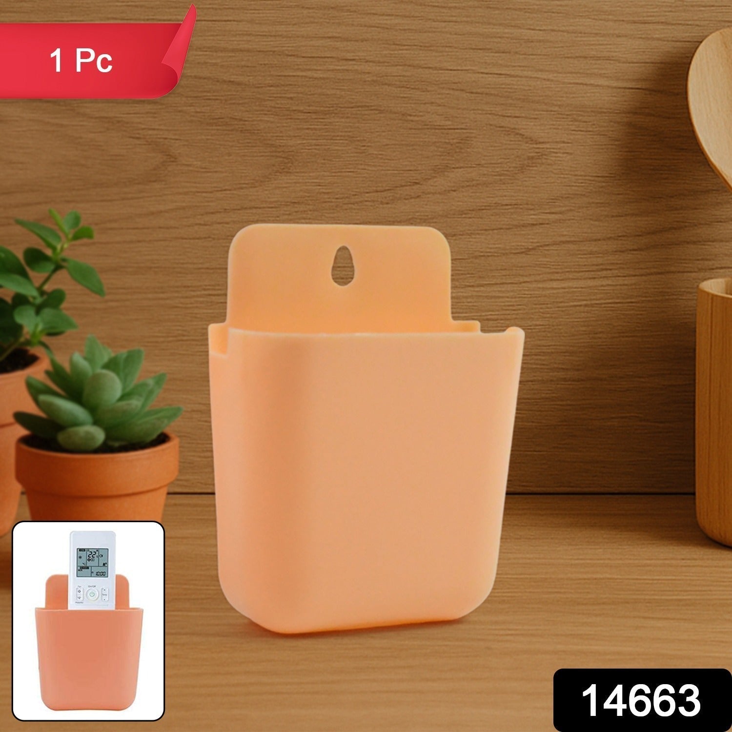 Wall Mounted Plastic Mobile Storage Pocket