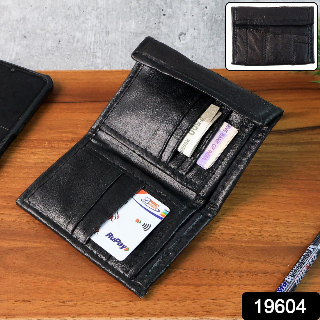 Premium Genuine Bi-Fold Wallet (1 Pc)