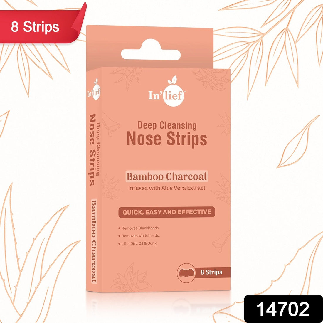 In'lief Bamboo Charcoal Deep Cleansing Nose (8 Strips)