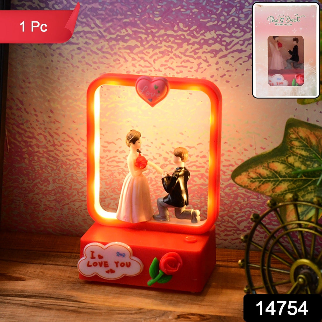Romantic LED Love Couple Decorative Night Lamp Showpiece (1 Pc)