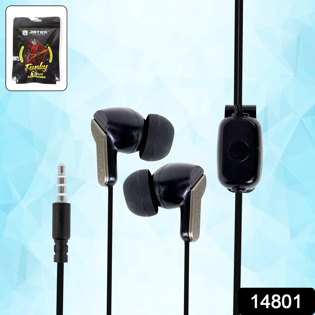 Premium Wired Stereo In-Ear Earphones (1 Pc)
