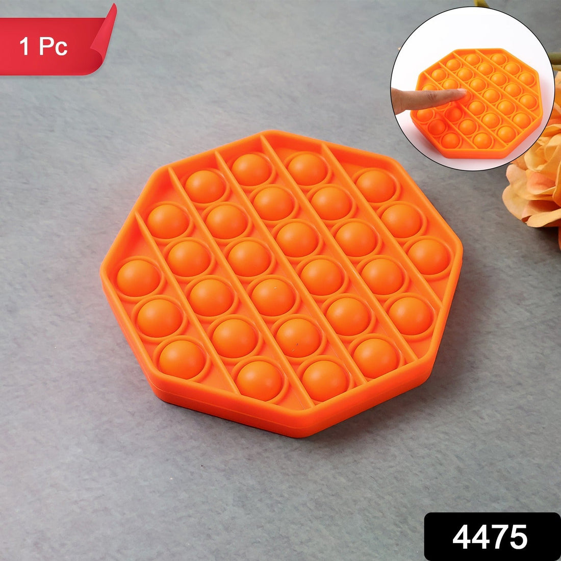 Premium Hexagon Shape Silicone Pop It Fidget Toy (1 Pc)