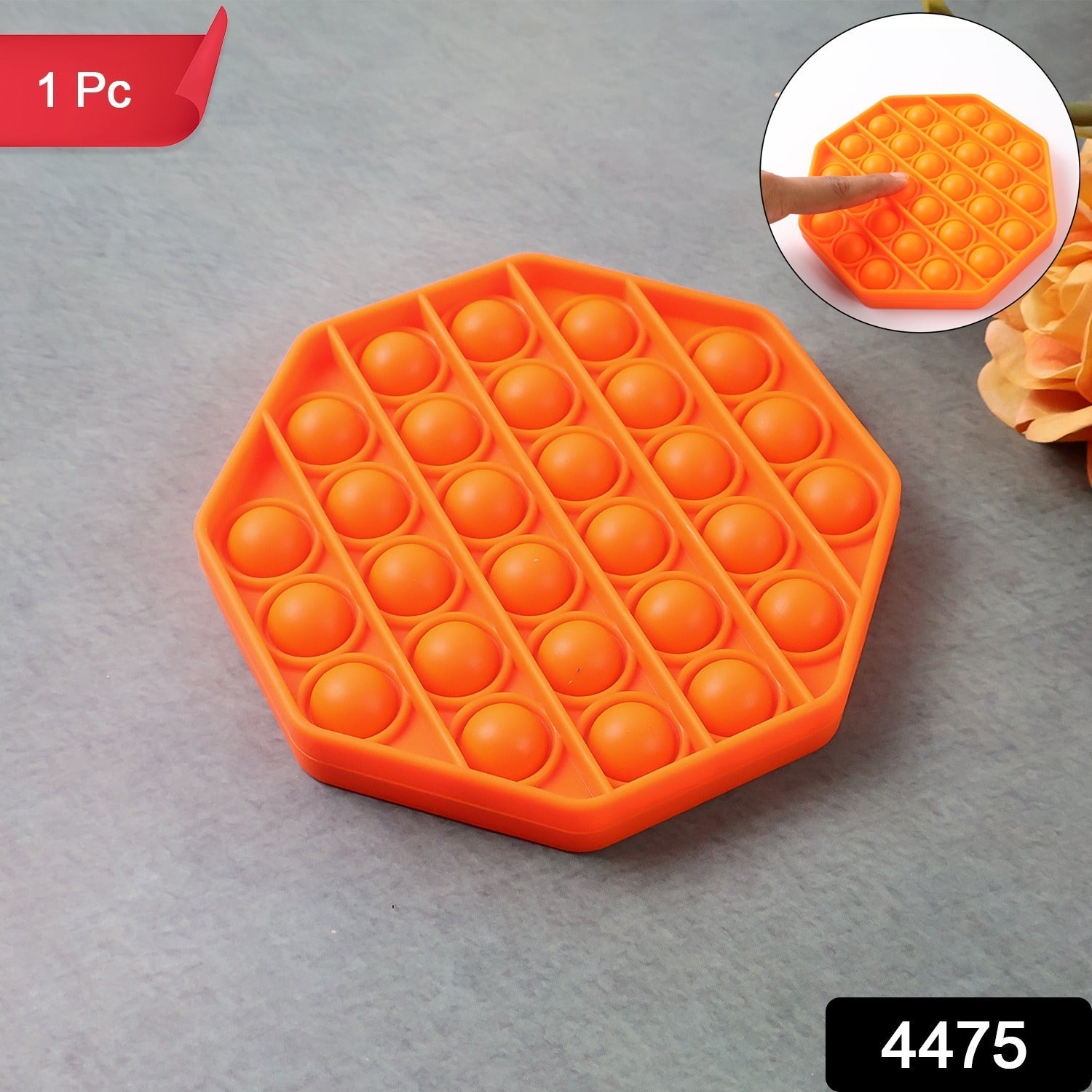 Premium Hexagon Shape Silicone Pop It Fidget Toy (1 Pc)