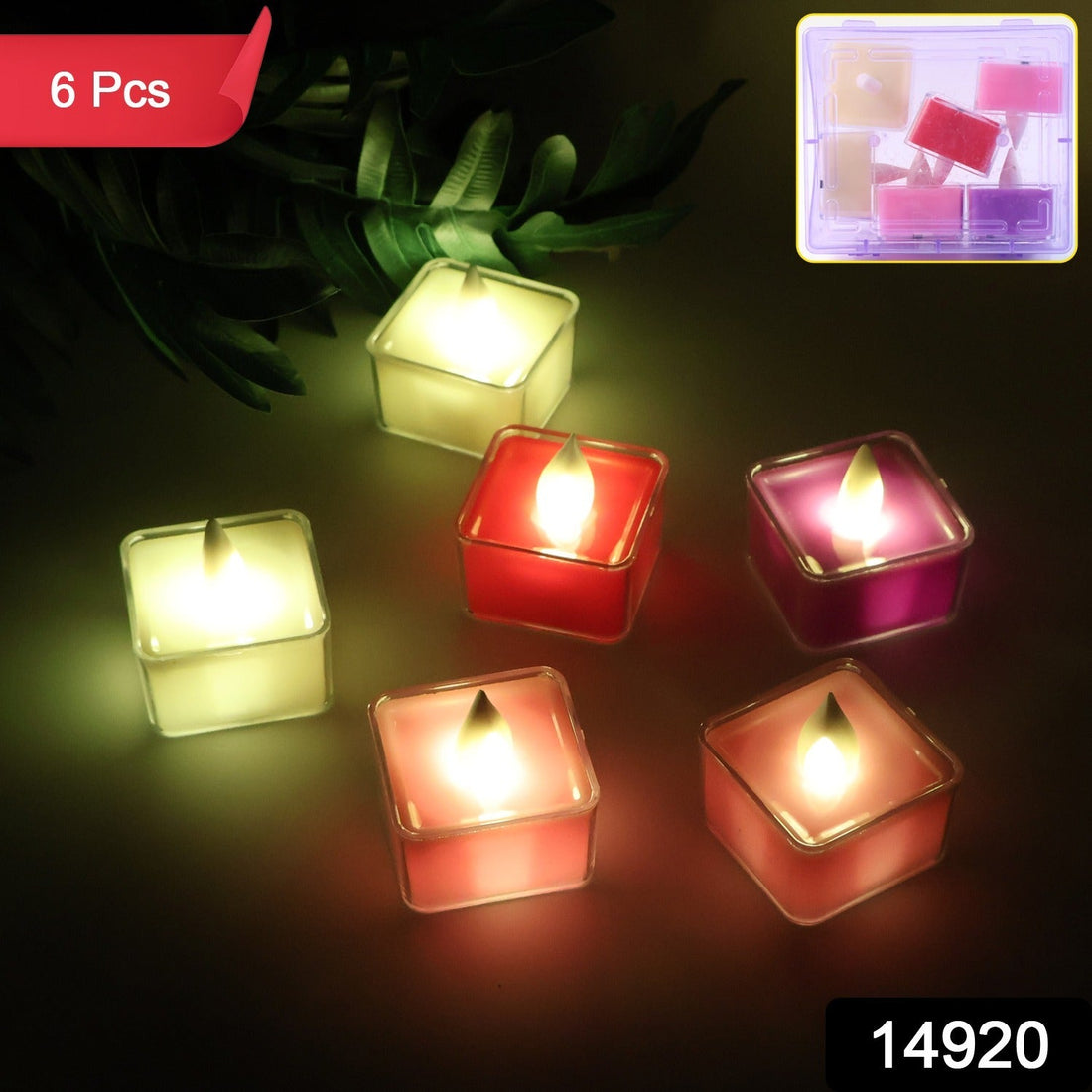 LED Flameless Decorative Tealight Candles - (6 Pc / Set)