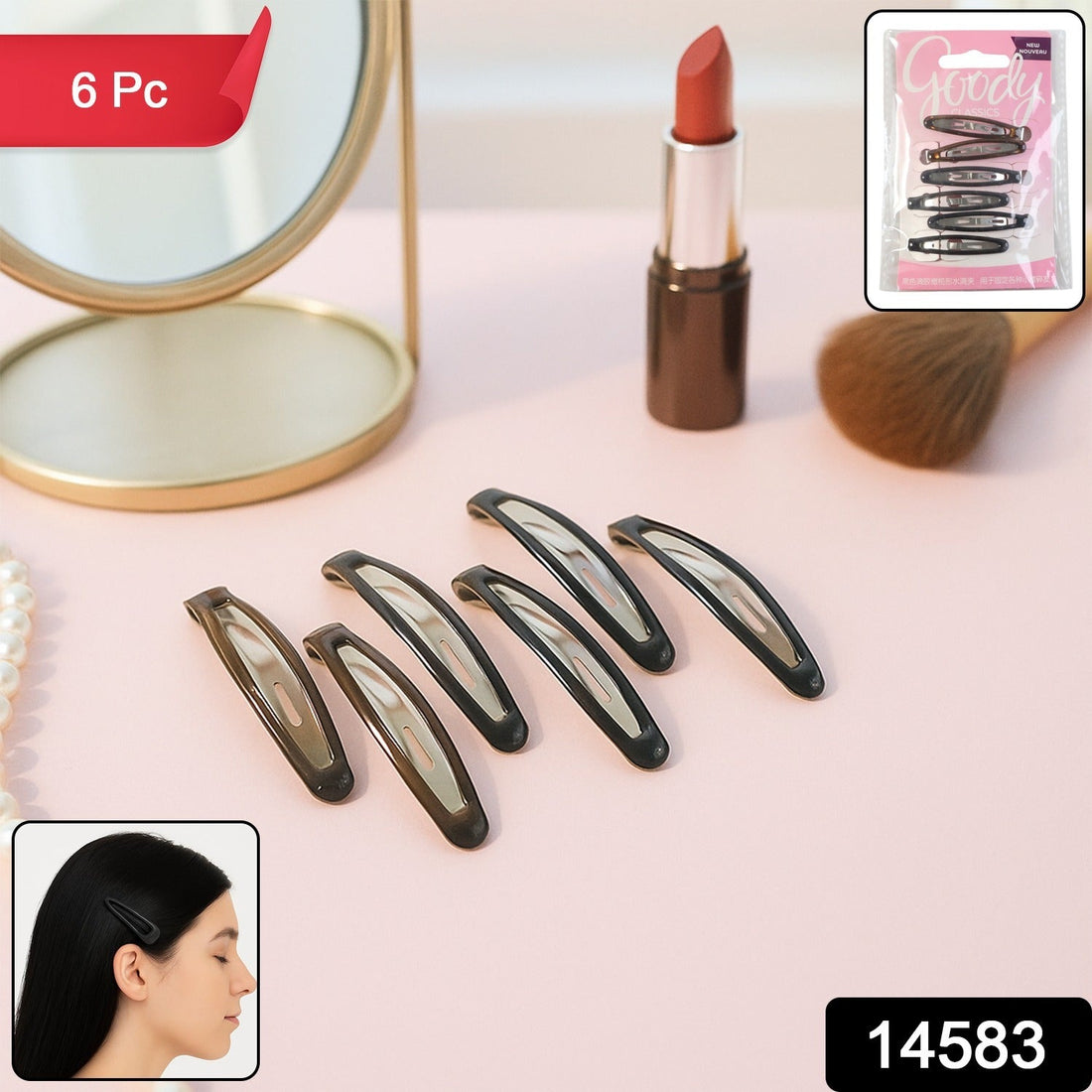 Hair Clips for Women & Girls - (6 Pc / Set)