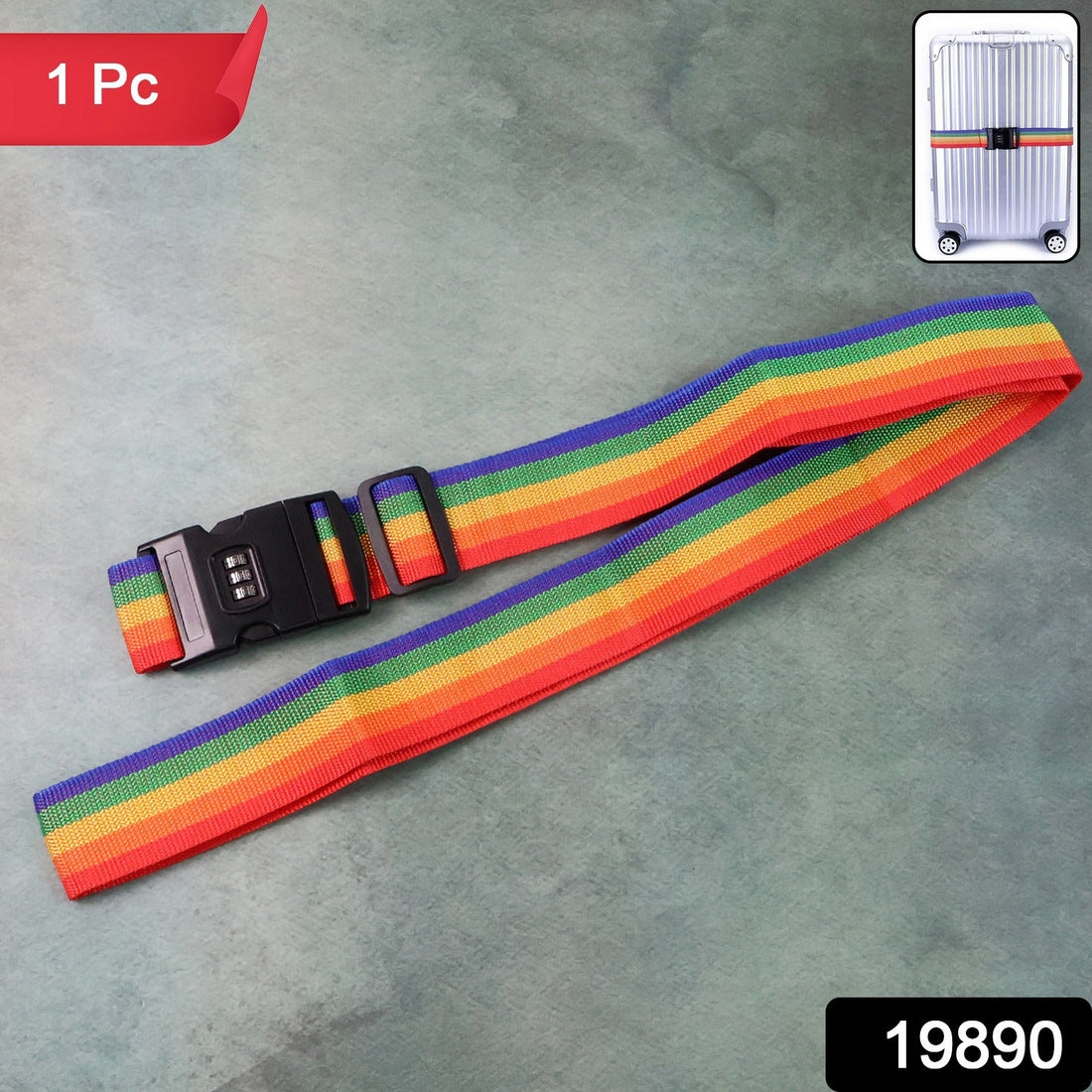 Heavy-Duty Rainbow Webbing with 3-Digit Code Lock