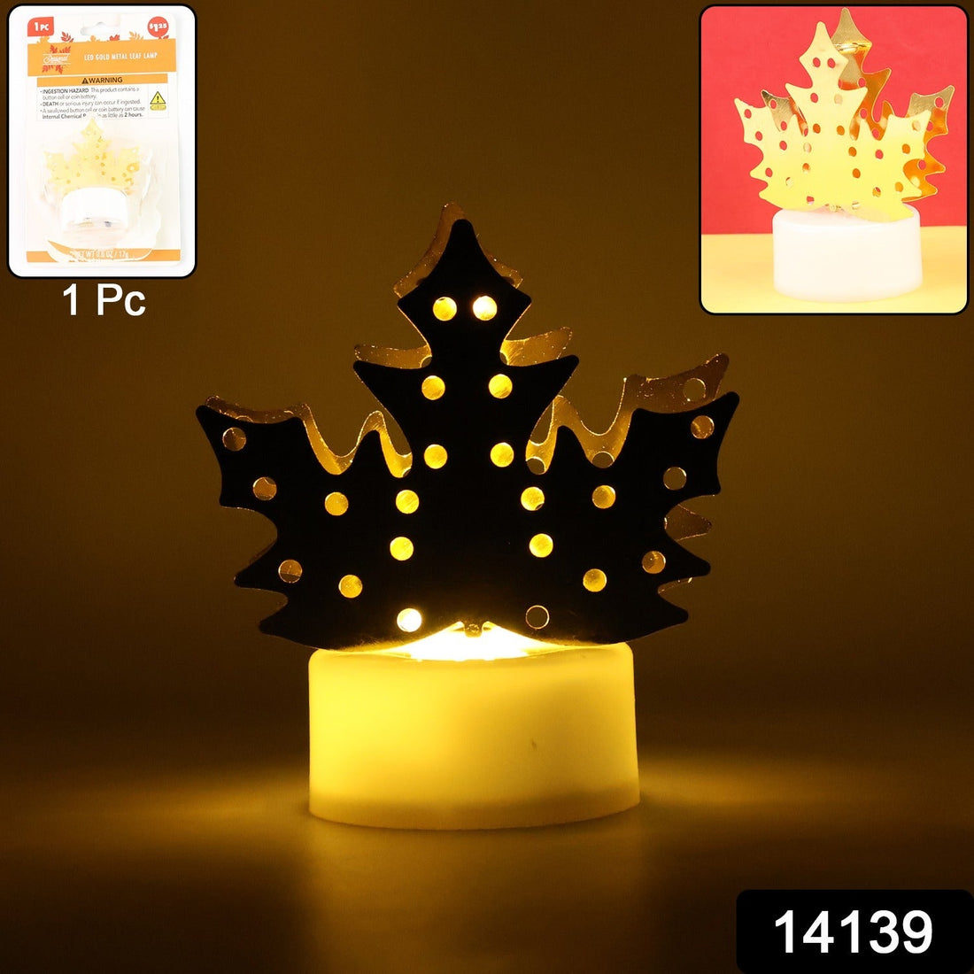 Traditional LED Gold Leaf Diya
