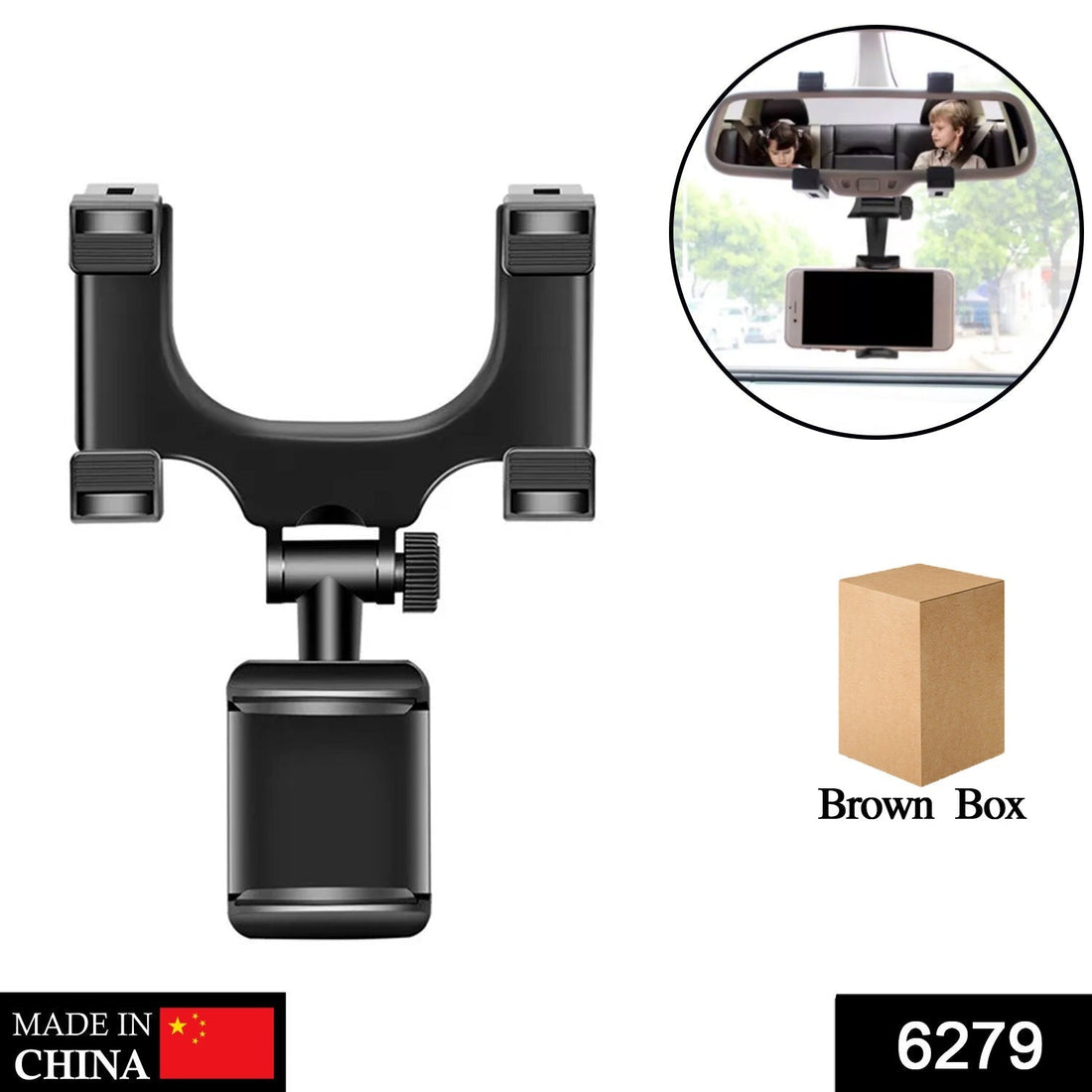 Rear view mirror mobile mount for secure phone placement in cars