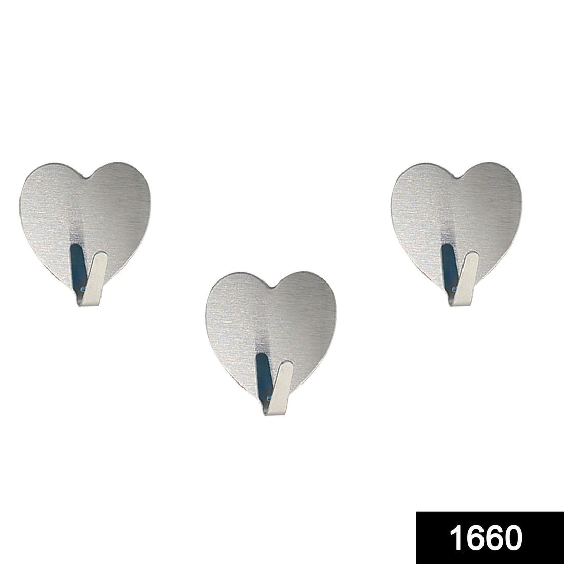 Strong adhesive wall hooks, pack of 3, durable.