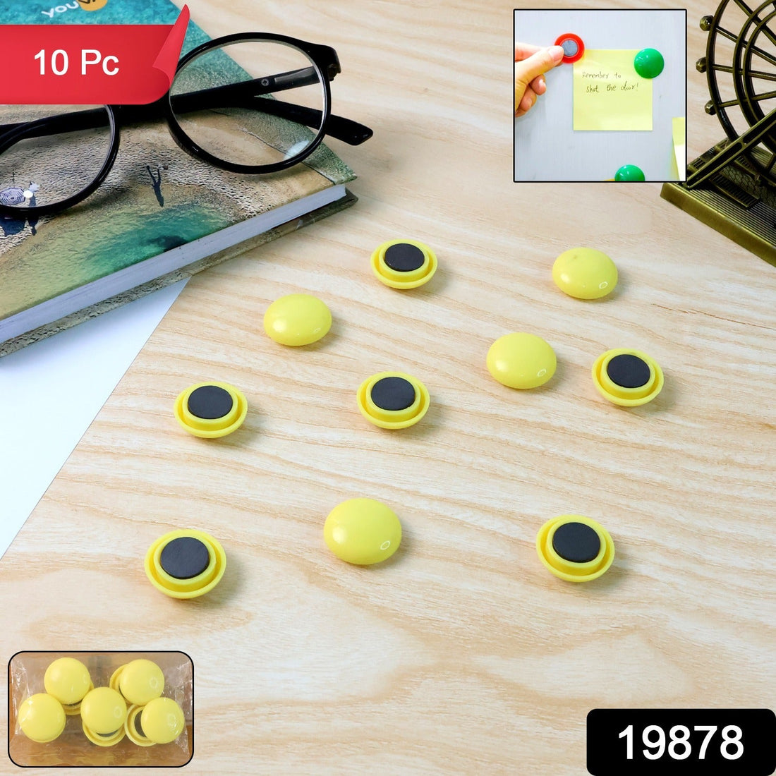 Strong Round Fridge / Whiteboard Magnet - (10 Pc Set)