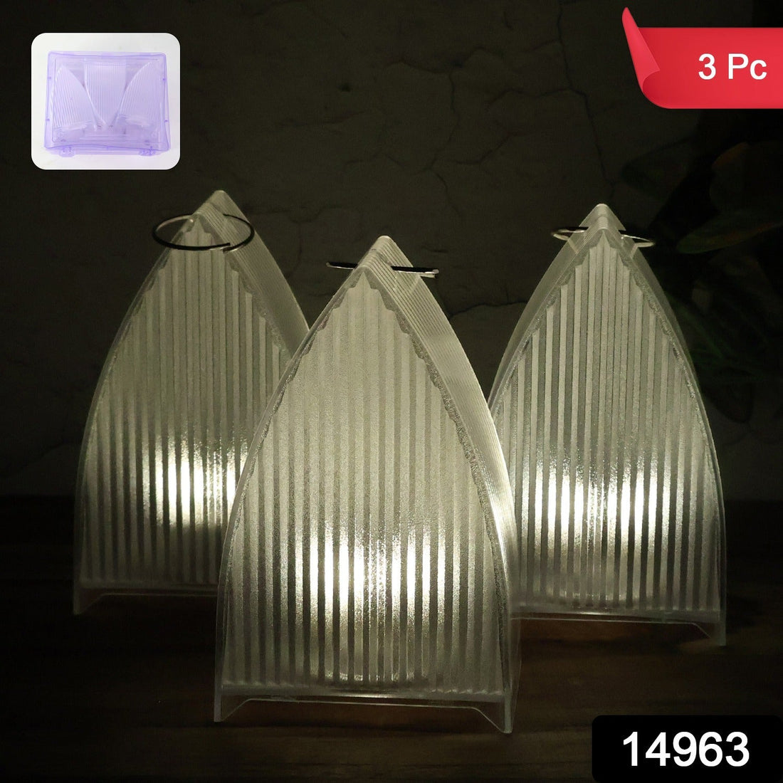 Flameless LED Decorative Lantern Lights - (3 Pc)