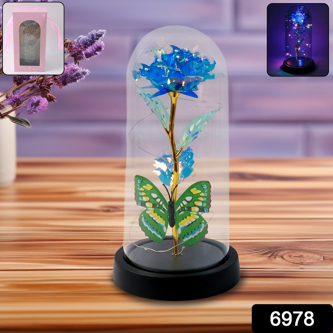 Twinkle Rose LED Light Dome