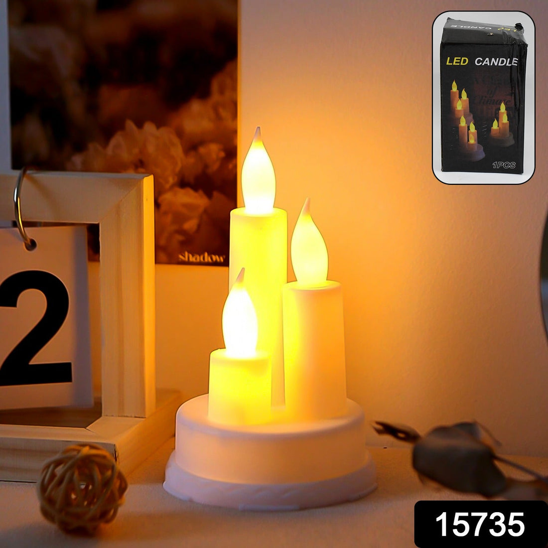 LED Taper Candles, Diwali (1 Pc)
