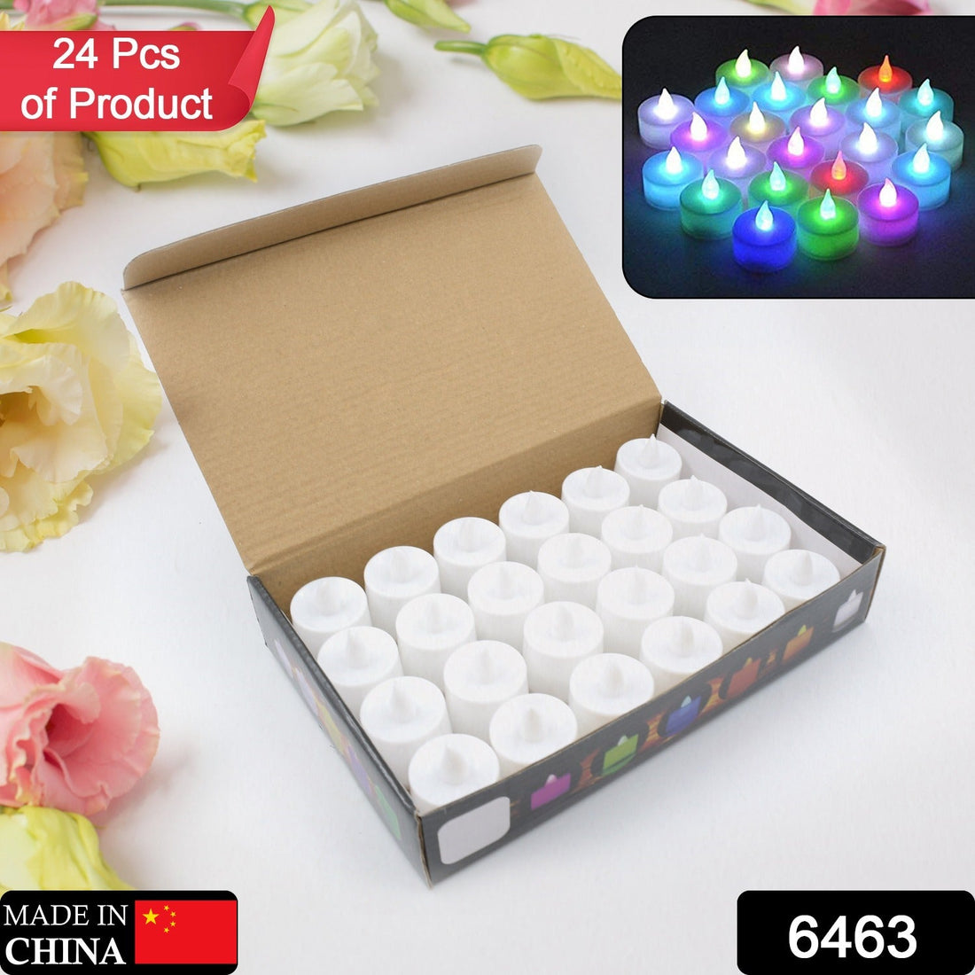 Pack of 24 LED tealight candles for festivals