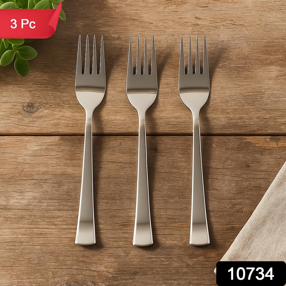 Premium Stainless Steel Dinner Fork - (3 Pc / Set)