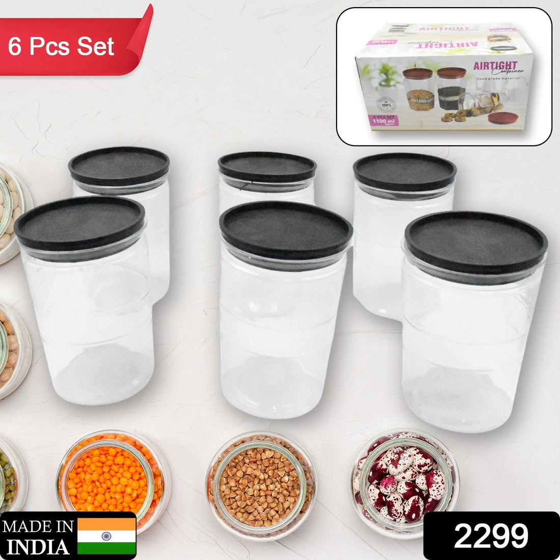 Modular containers with airtight lids.