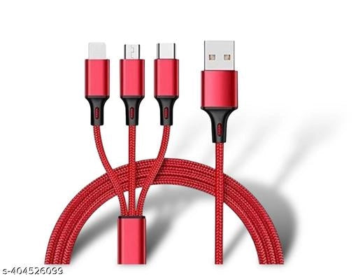 3 In 1 Charging Cable (Multicolor)