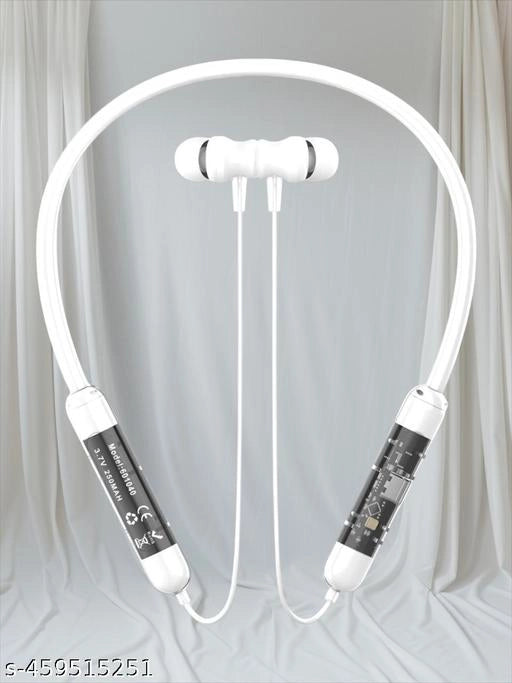 Wireless Bluetooth Neckband (White)