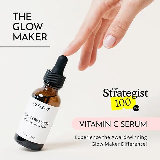 MAELOVE Hydrating Facial Serum with Vitamins C, E, Ferulic Acid and Hyaluronic Acid -1 Fl Oz/30ML ( pack of 2 )